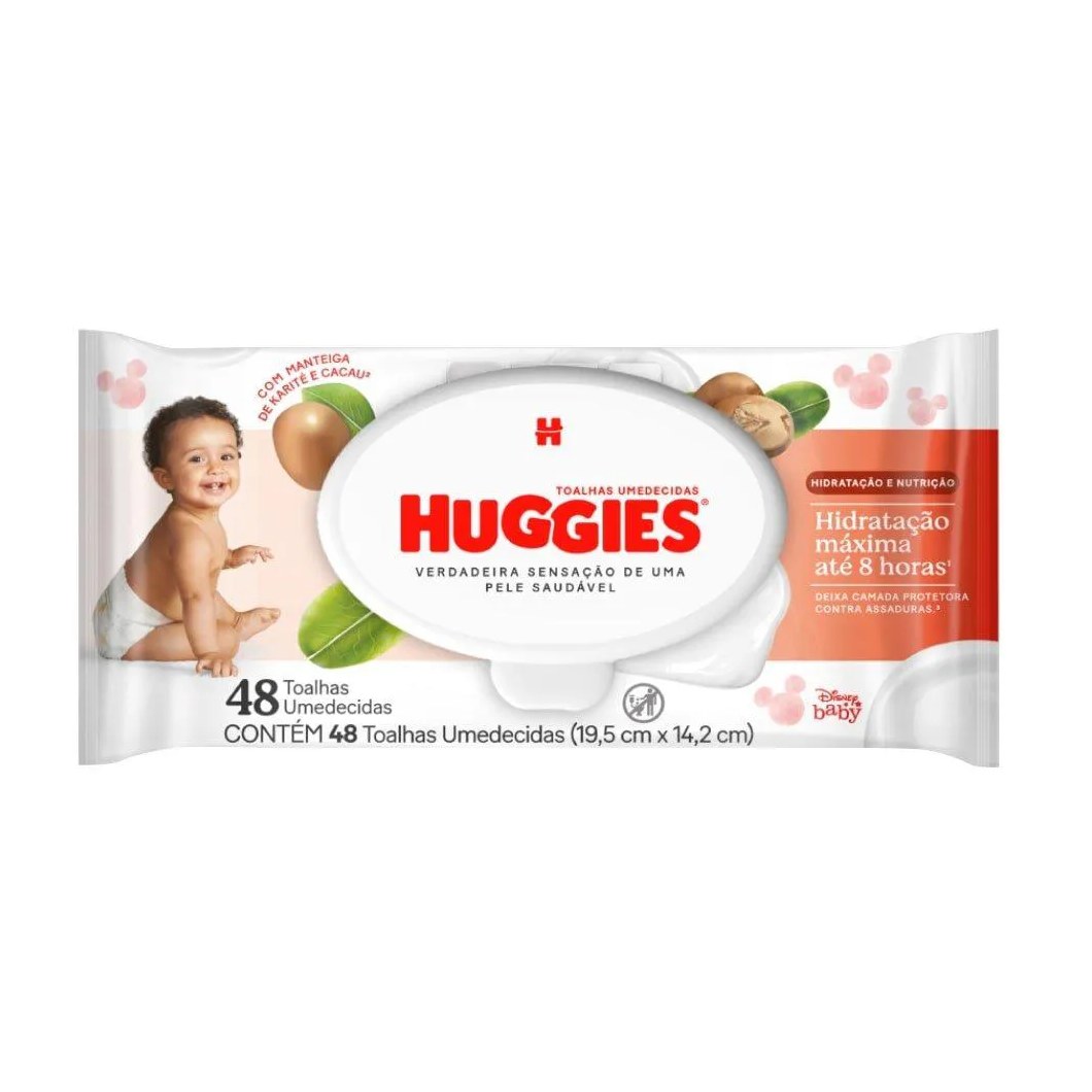 Toalhas Umedecidas Huggies Supreme Care Embalagem com 48 Toalhas