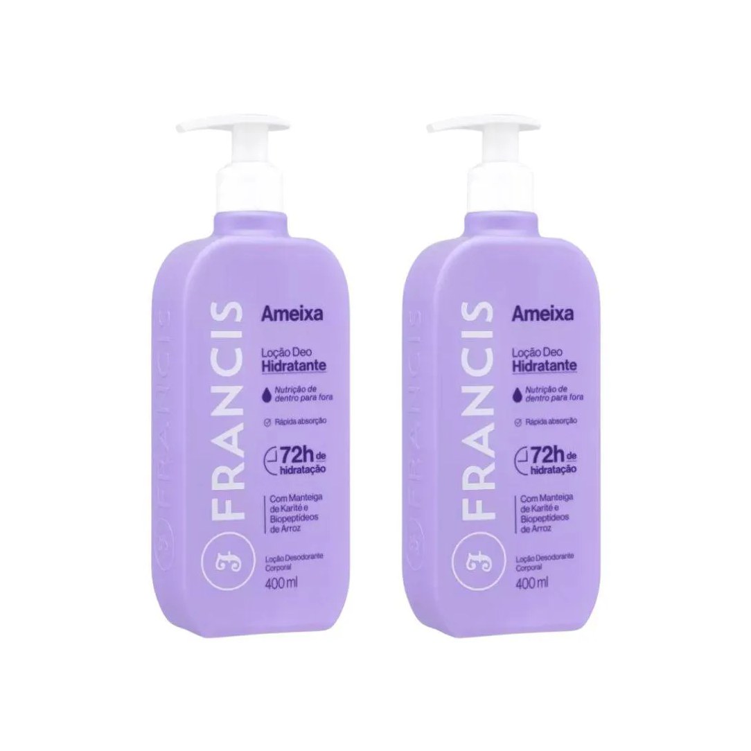 Hidratante Corporal Francis 400ml Ameixa Lilas - Kit C / 2un