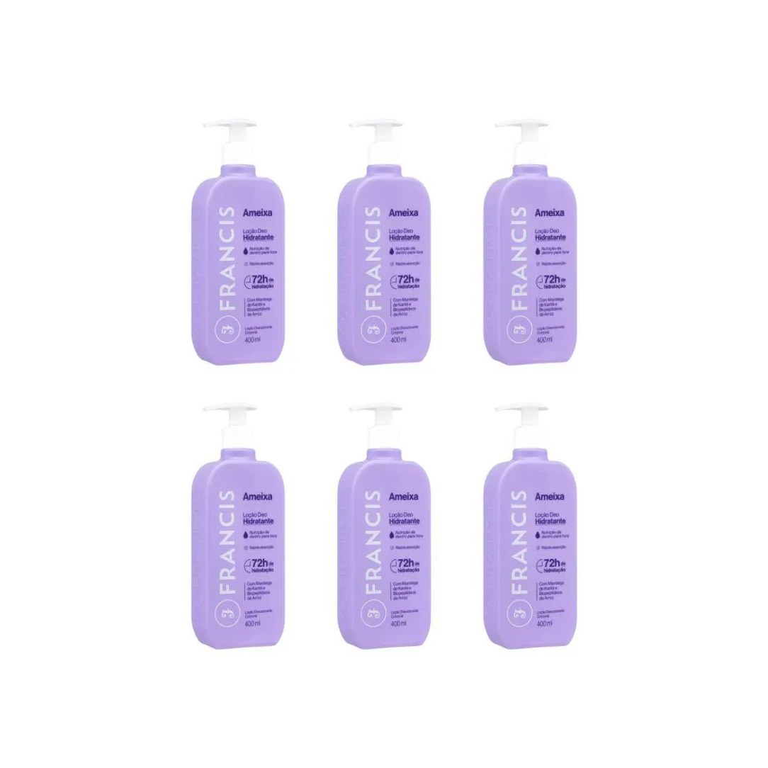 Hidratante Corporal Francis 400ML Ameixa Lilas - Kit com 6 unidades