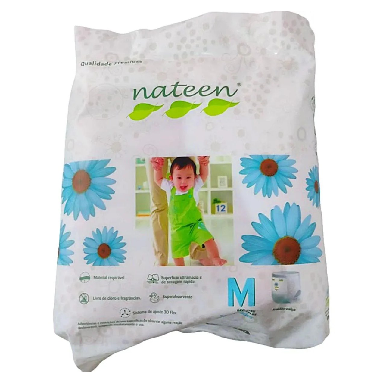 Fralda-calça Pediátrica Nateen Premium M 20 unidades