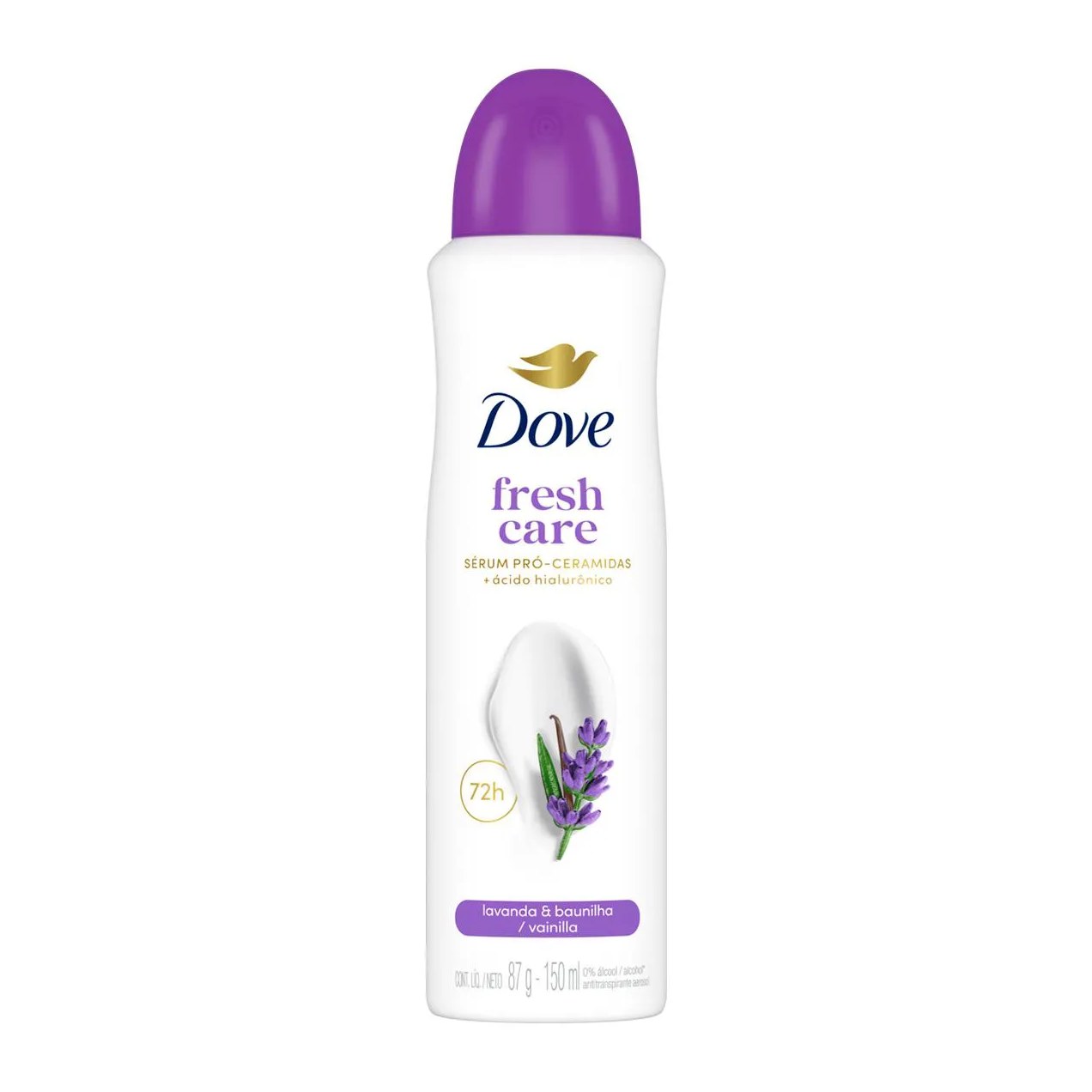 Desodorante Antitranspirante Aerossol Dove Fresh Care Lavanda & Baunilha 72h 150ml