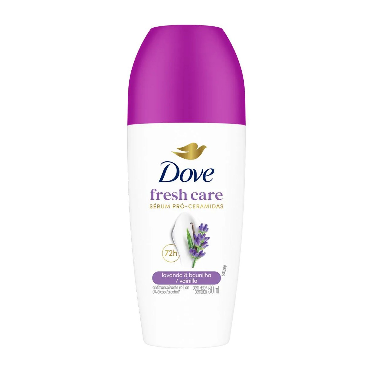Desodorante Antitranspirante Roll-On Dove Fresh Care Lavanda & Baunilha 72h 50ml