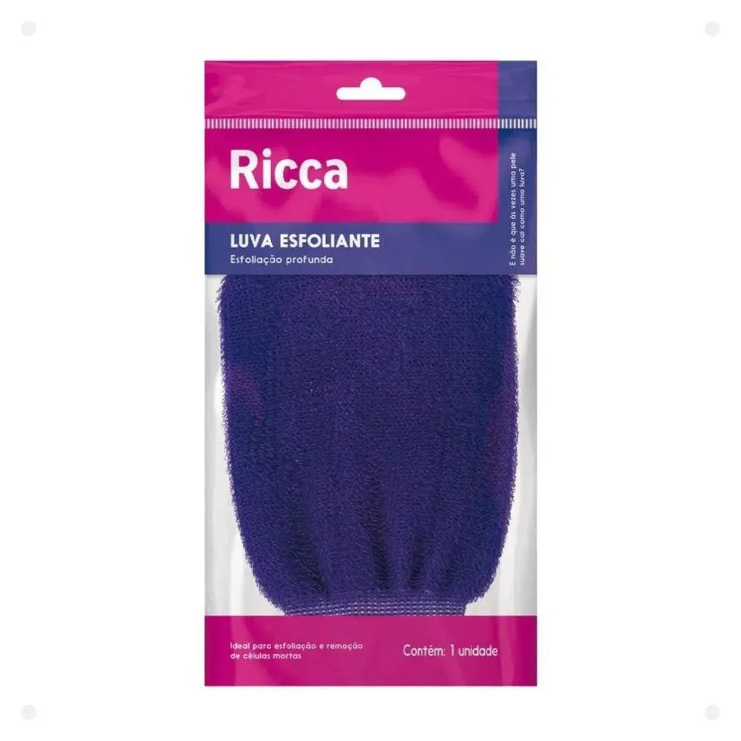 Luva Esfoliante Corporal Ricca Roxa Cód.3442