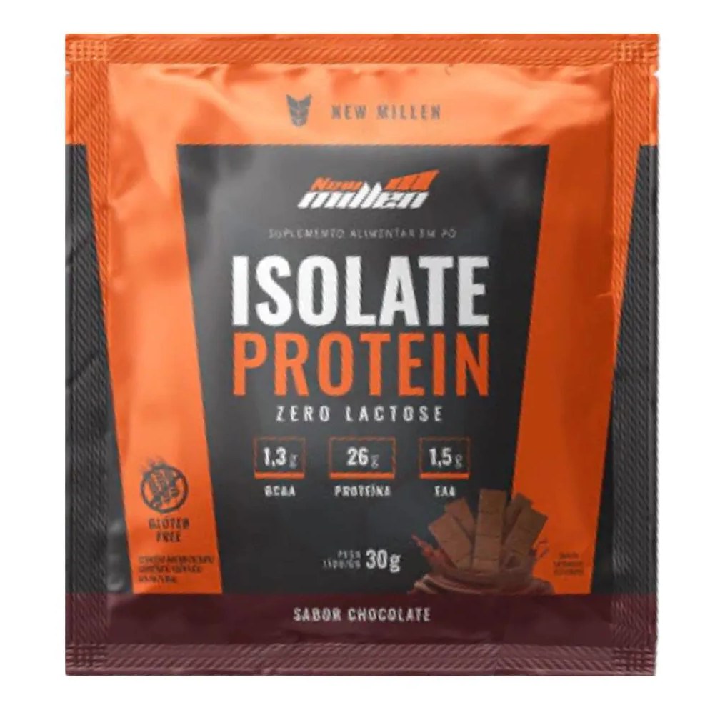 Sache Isolate Protein New Millen 30g - Chocolate - Sem Gluein - Origem Bovina