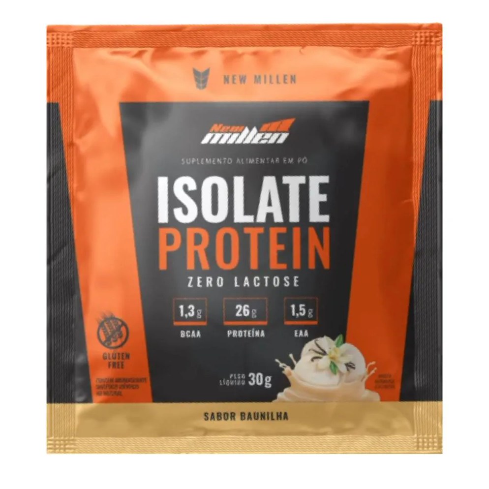 Sache Isolate Protein New Millen 30g - Baunilha - Sem Gluein - Origem Bovina