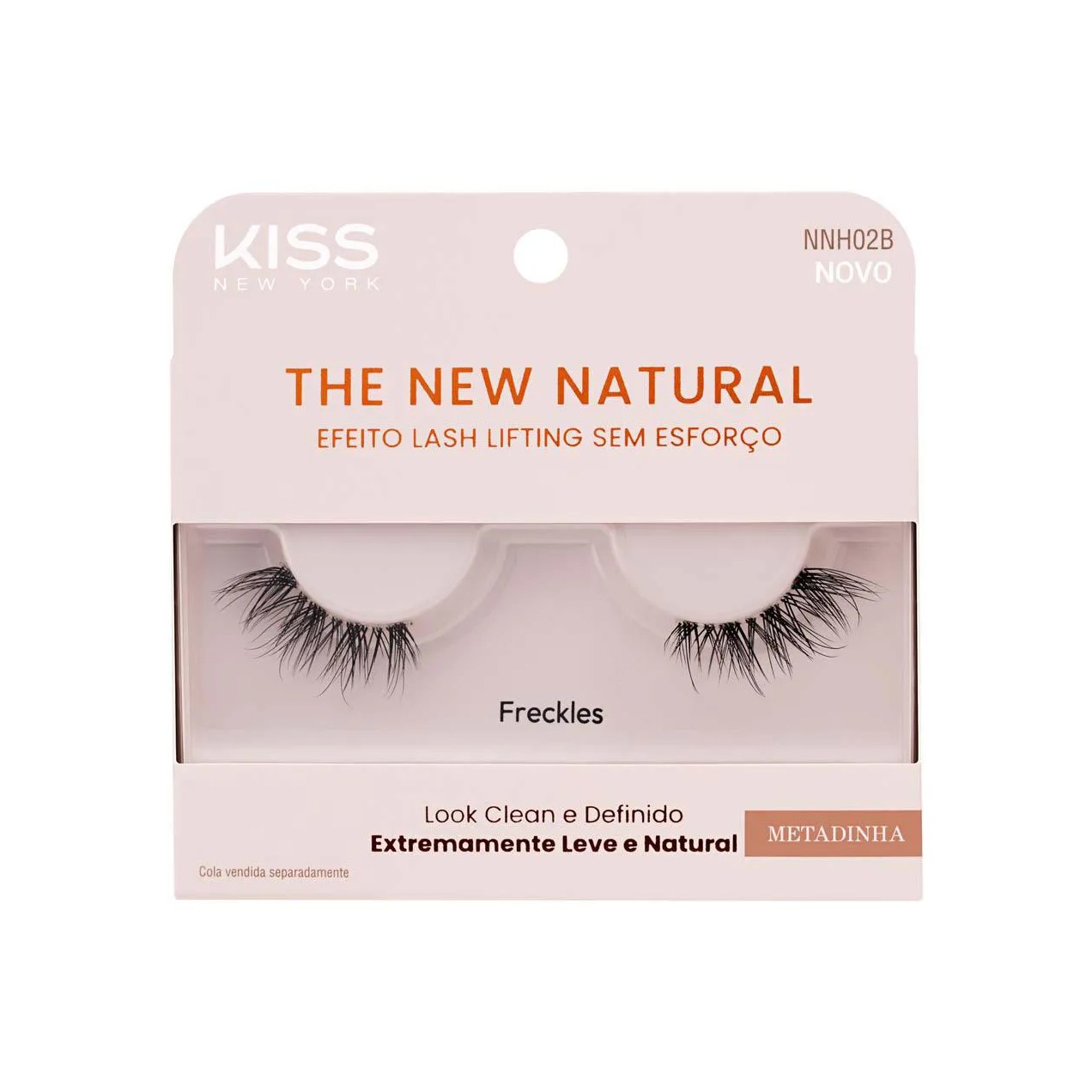 Cílios Postiços Kiss NY The New Natural Metadinha Freckles 1 par
