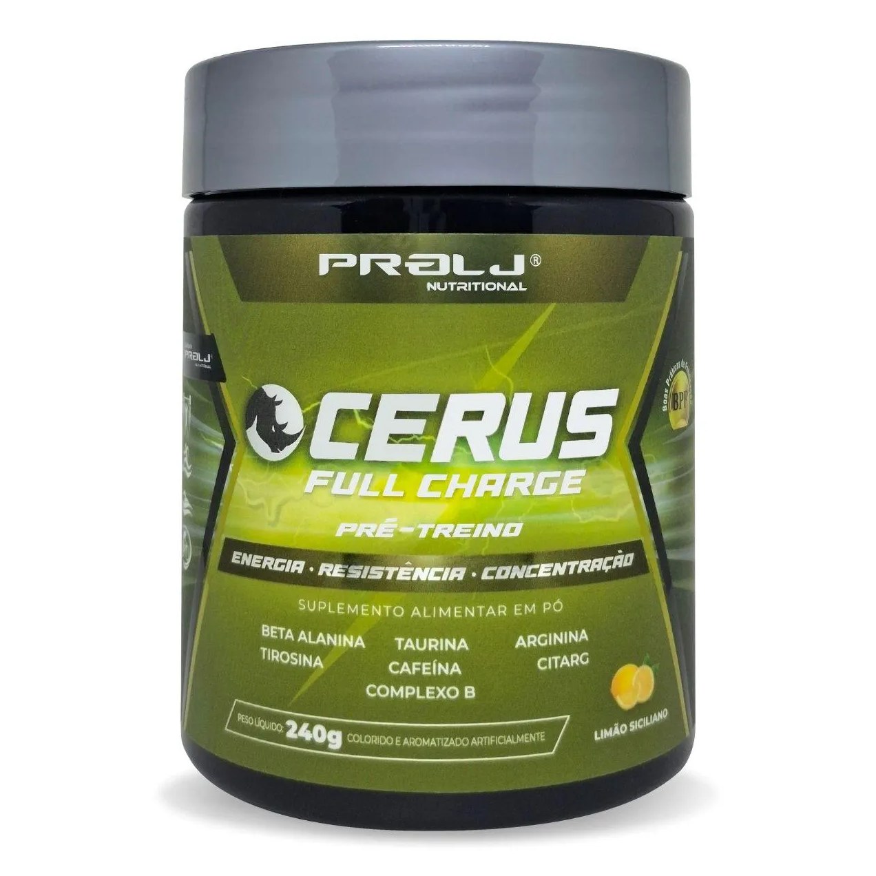 Cerus Full Charge Pré-Treino 240G Limão Siciliano | Prolj Nutritional