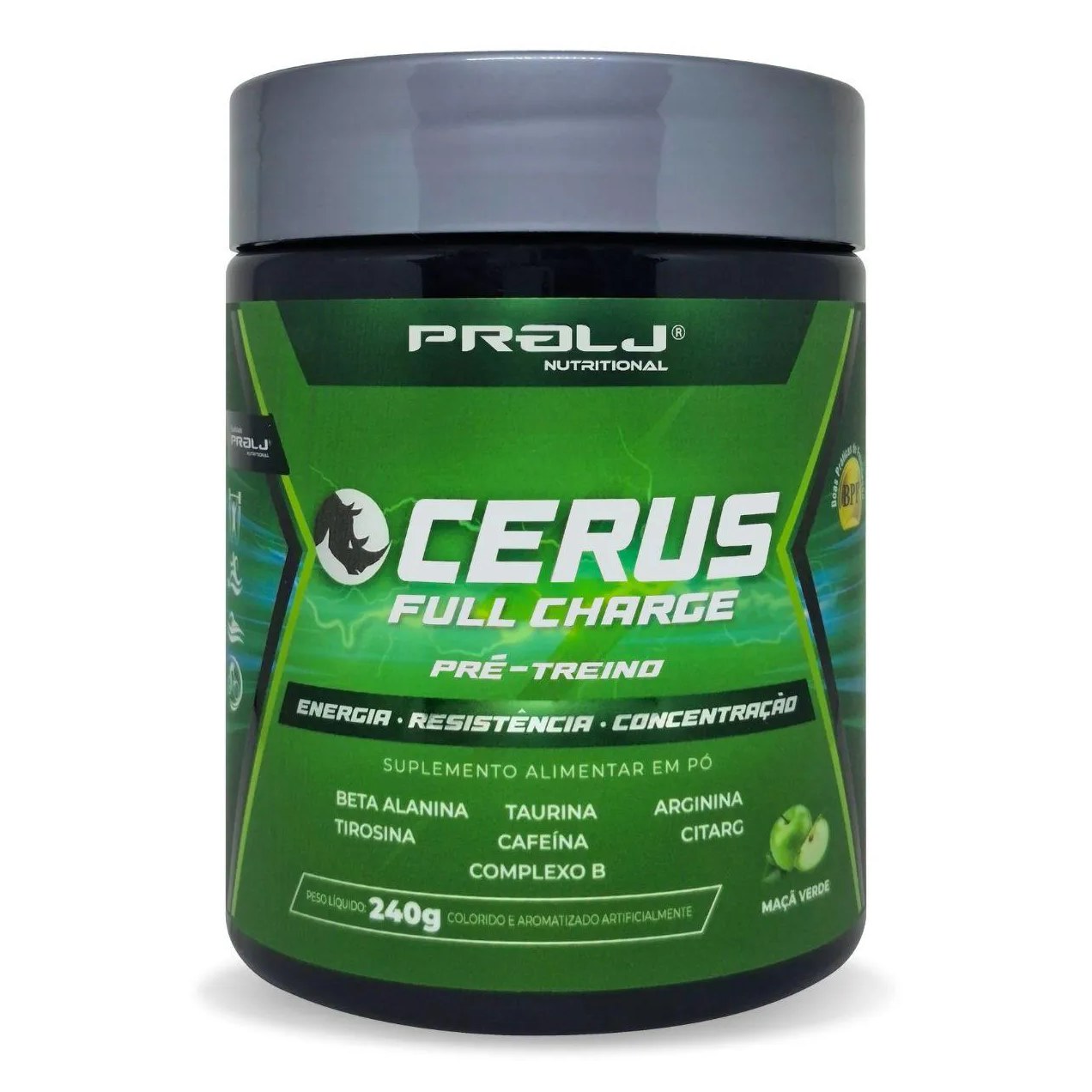 Cerus Full Charge Pré-Treino 240G Maçã Verde | Prolj Nutritional