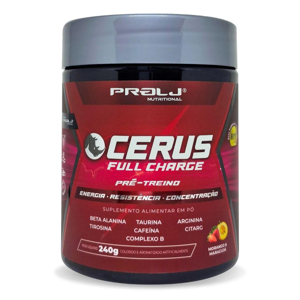 Cerus Full Charge Pré-Treino 240G Morango e Maracujá | Prolj Nutritional