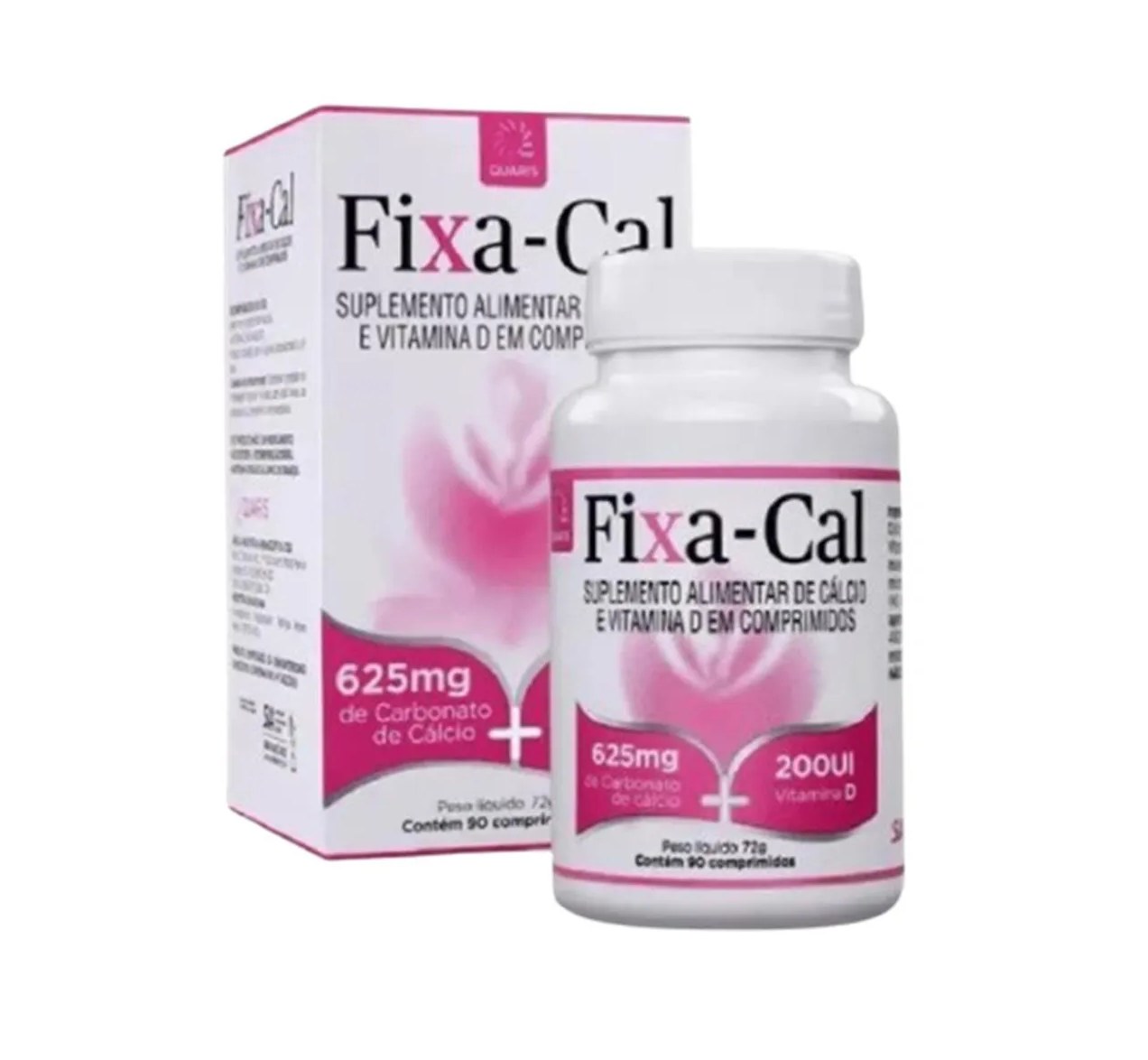 Suplemento Fixa-cal Cálcio 625mg + Vit D 90cpr - Quaris