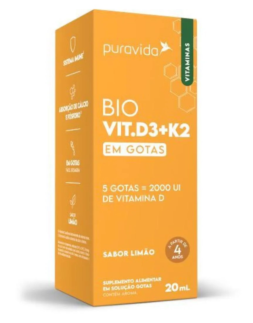Pura Vida Vitamina D3+k2 20ml