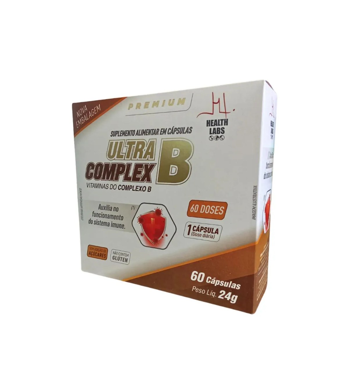 Ultra - B Complex 60 cápsulas Health Labs - Original