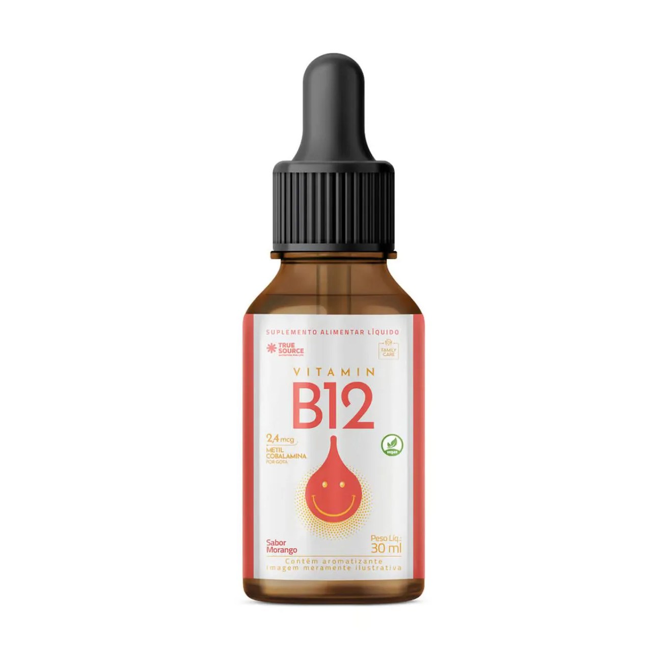 Vitamina B12 Metilcobalamina 2,4mcg Kids True Source Morango 30ml
