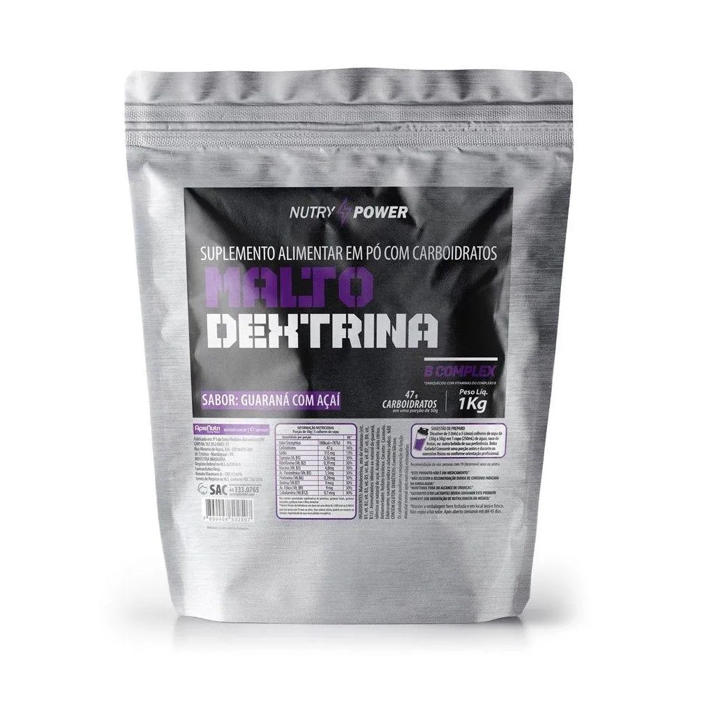 Maltodextrina (1kg) - Sabor: Guaraná c/ Açaí