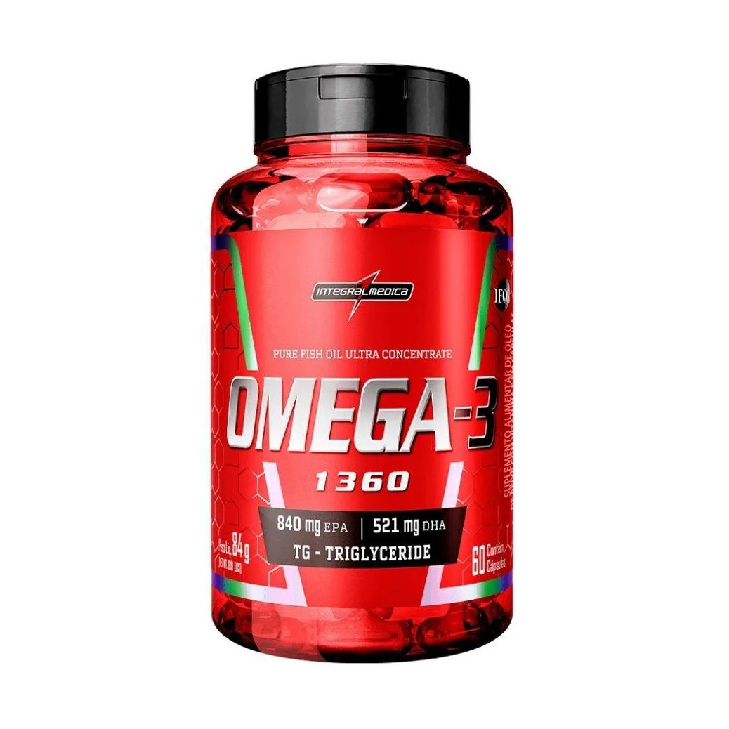 Ômega 3 Concentrado 1.360mg com Vitamina e (60 cápsulas) - Padrão: Único