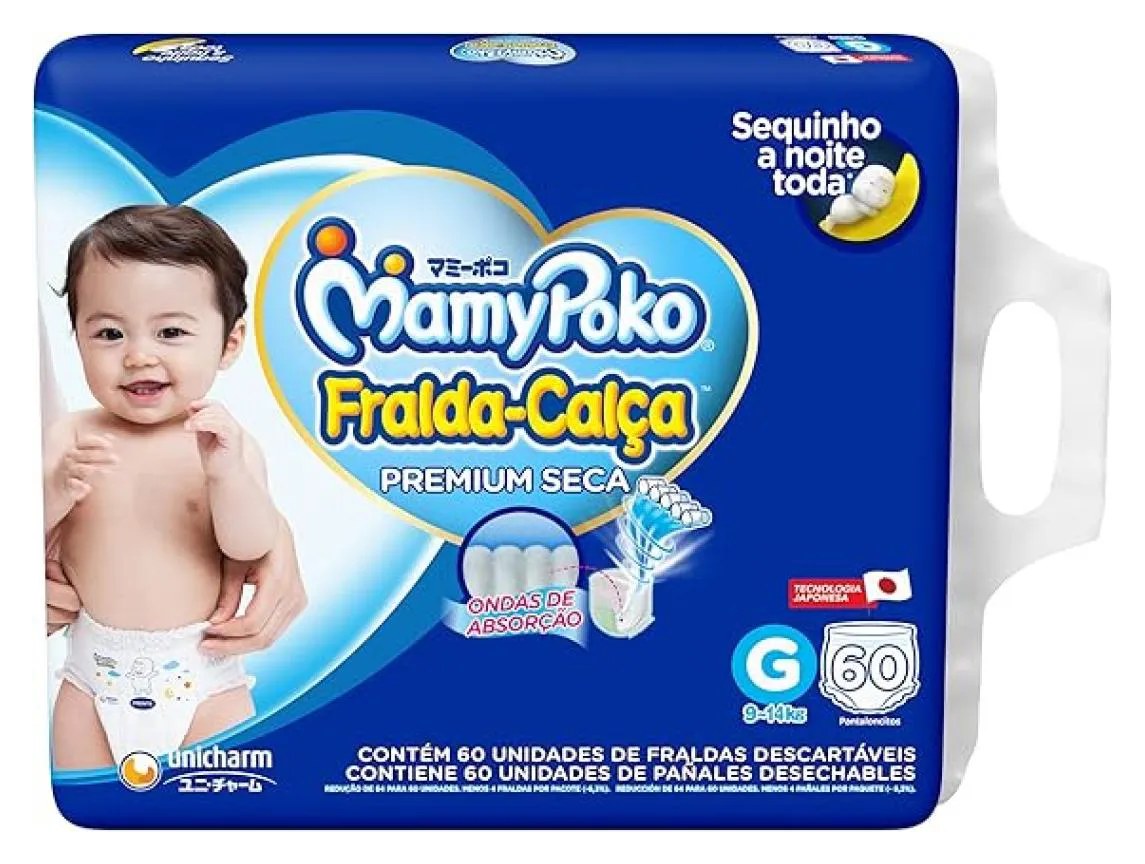 Fralda Mamypoko Fralda-calca Hiper 60un G