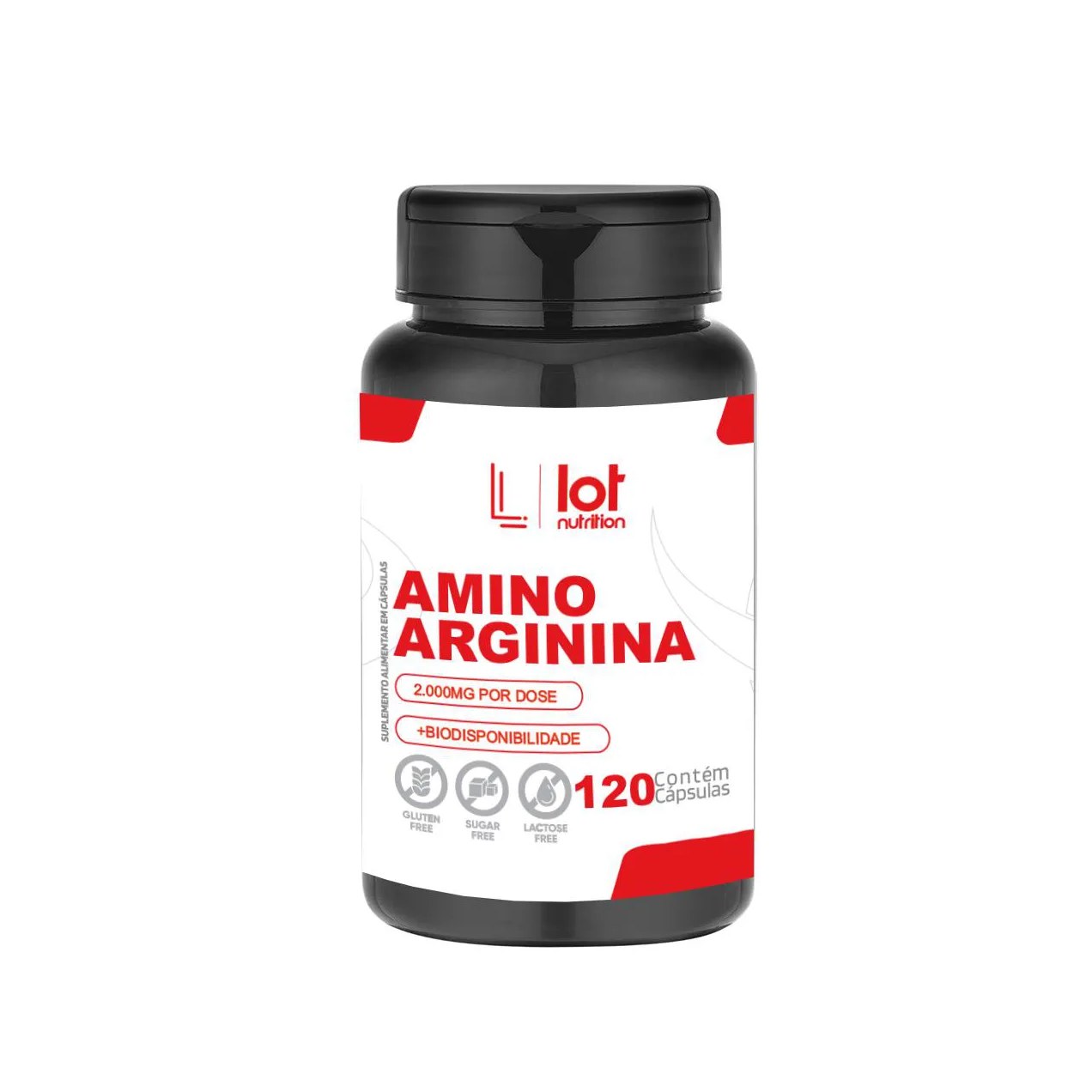 Arginina 2000mg 120 cápsulas Vasodilatação Força Muscular