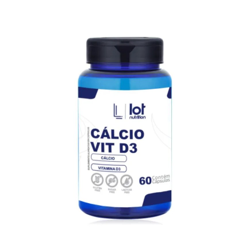 Cálcio 600mg Vit D3 2.000ui 60 cápsulas Ossos Fortes Imunidade