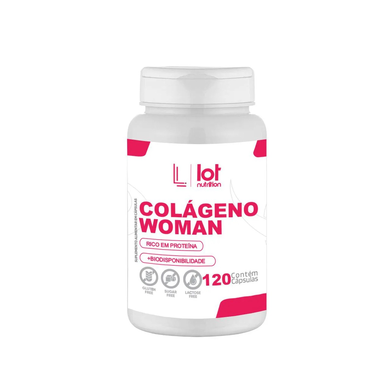 Colágeno Woman 120 cápsulas Cabelos Fortes Unhas Pele Saudável