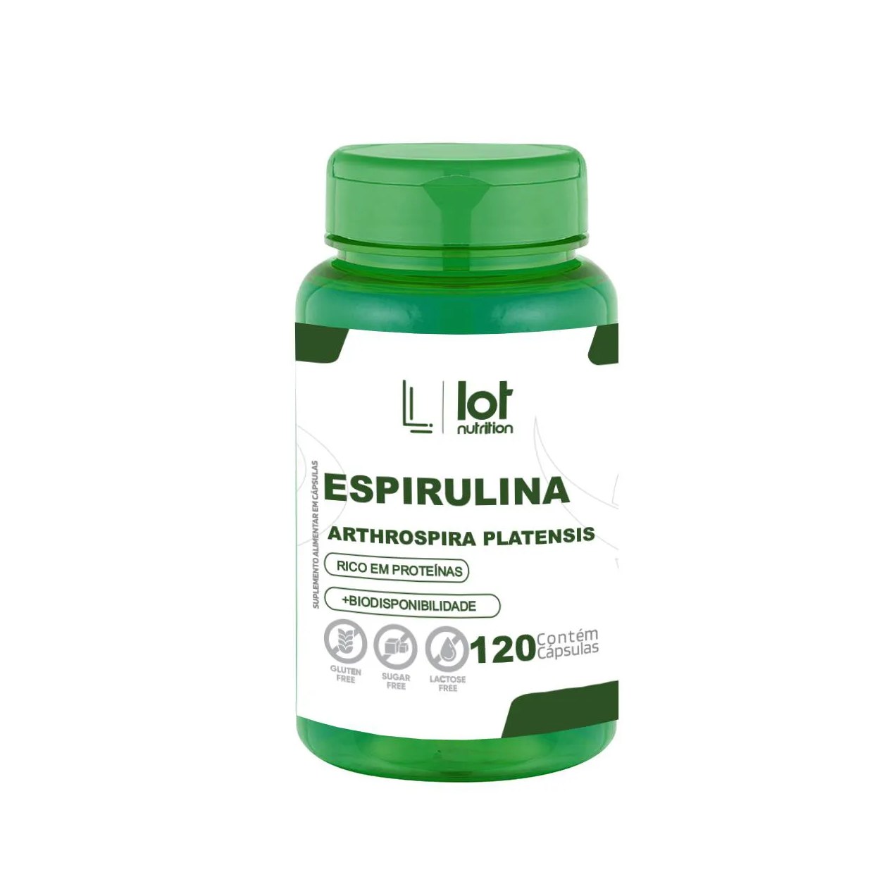 Espirulina 500mg 120 cápsulas Detox Natural Imunidade Clorofila