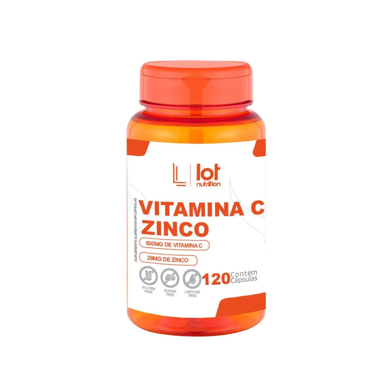 Vitamina C 500mg Zinco 29mg 120 cápsulas
