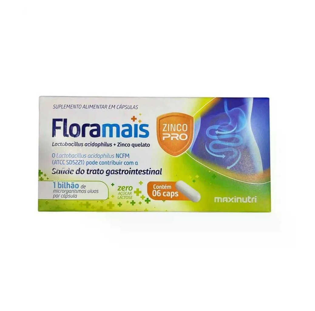 Floramais Zinco Pró 6 Cápsulas Maxinutri