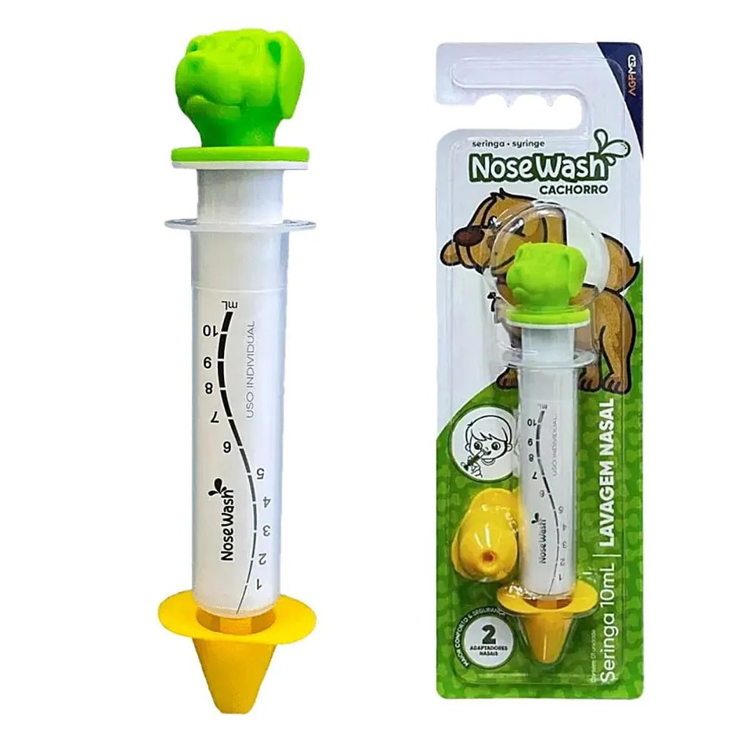 Seringa para Lavagem Nasal Nosewash Cachorro 10ml - Unidade