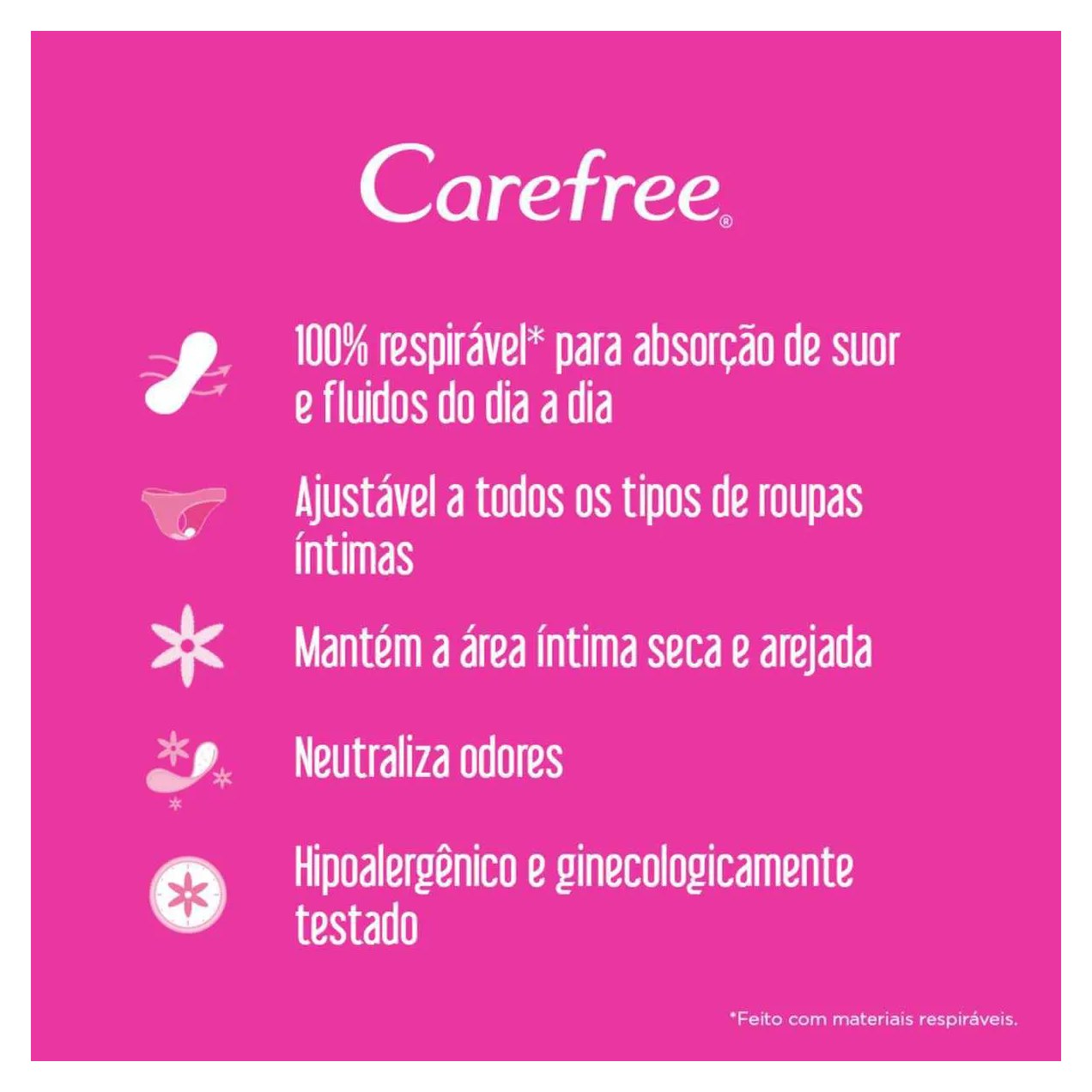 Protetor Diário Carefree Tododia Flexi Sem Perfume com 80 unidades