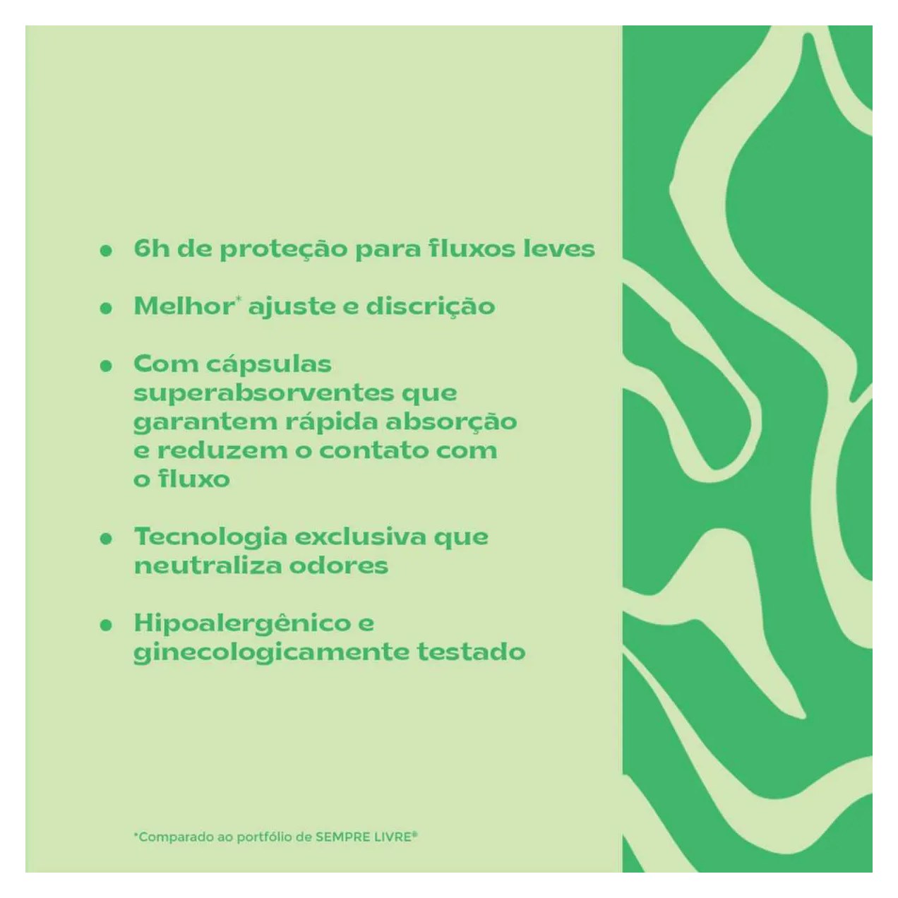 Absorvente Sempre Livre Adapt Cobertura Suave Com Abas com 16 unidades
