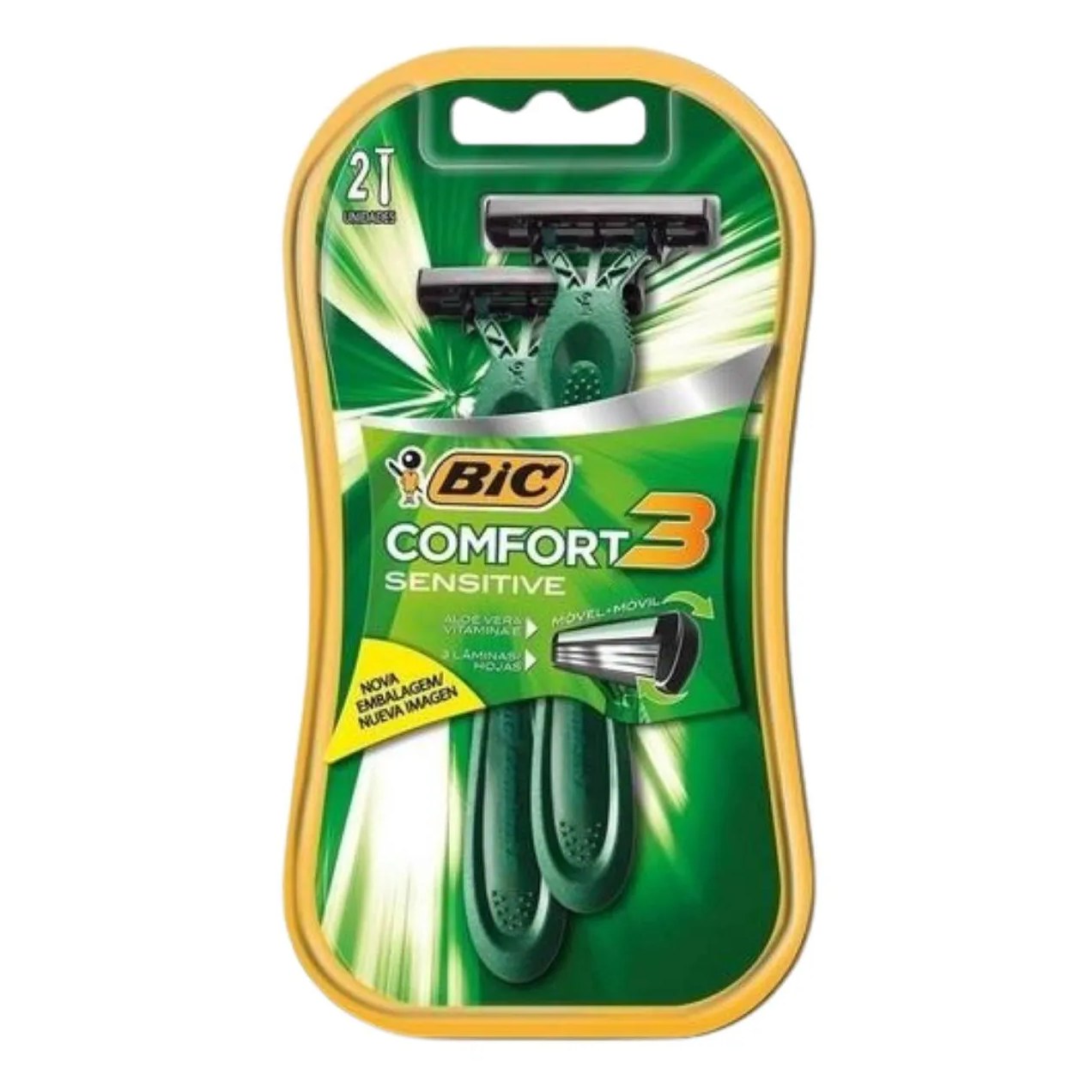 Bic Comfort 3 Pele Sensível 2 unidades