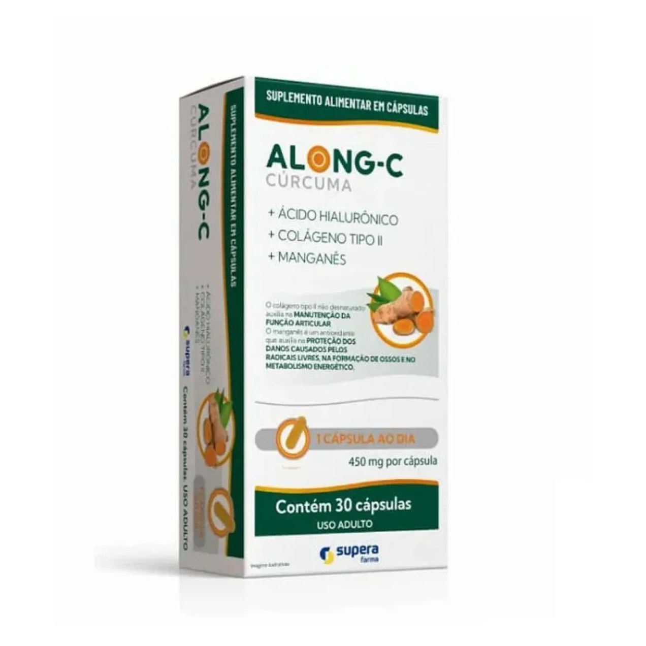Suplemento Alimentar Along-C Cúrcuma 30Cps