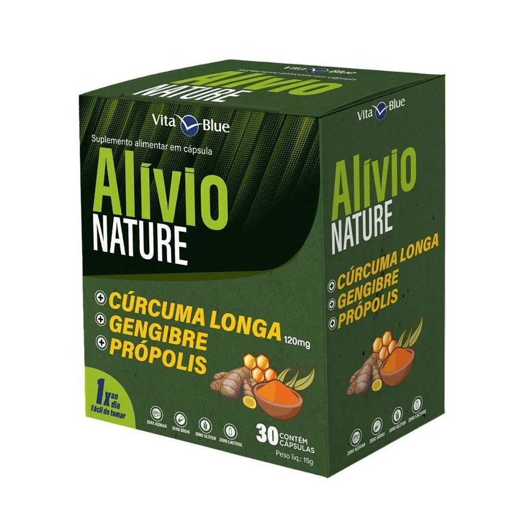 Alívio Nature Curcuma Longa Vita Blue 30 cápsulas