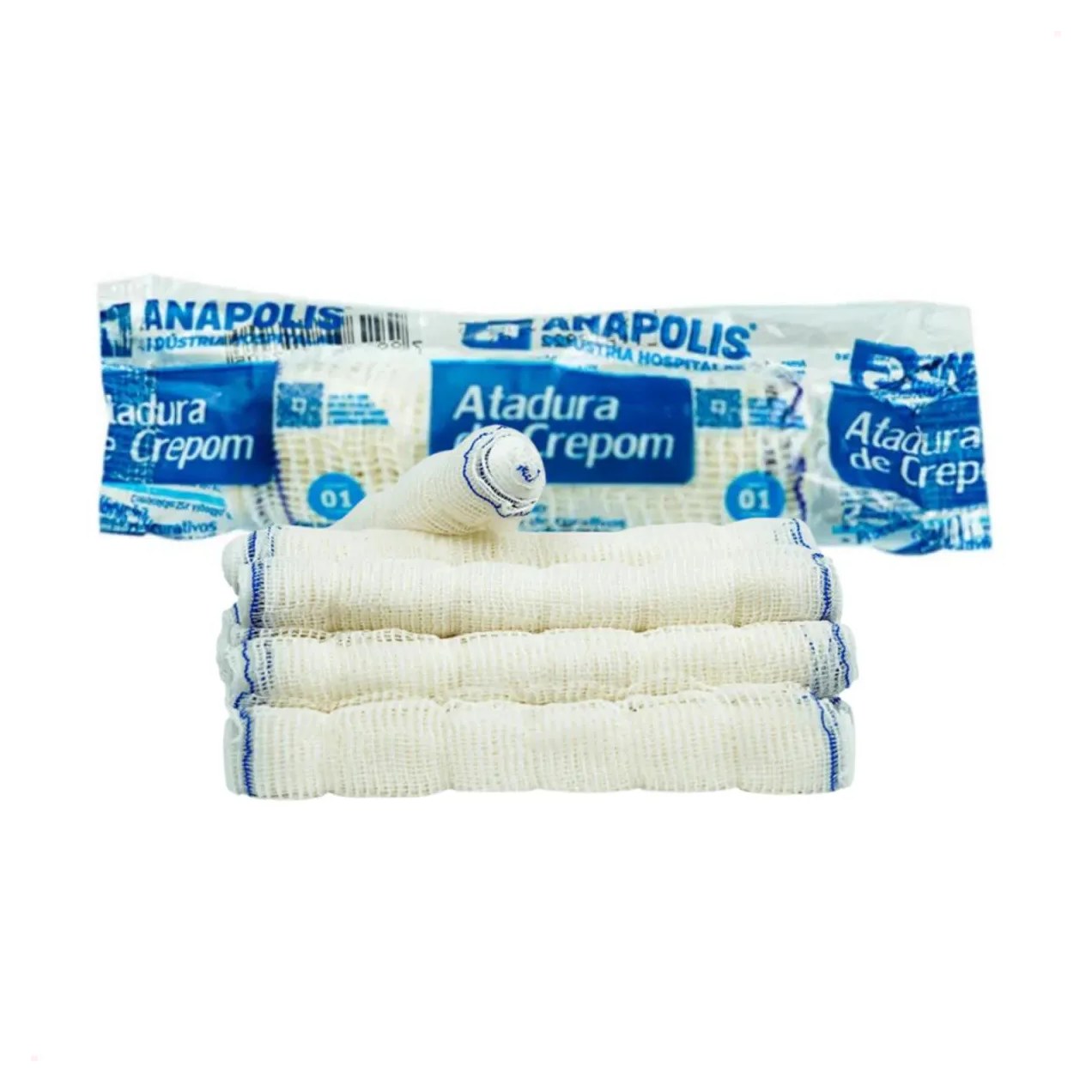 Kit com 120 Atadura de Crepom 10Cmx1,20M 13 Fios da Anápolis