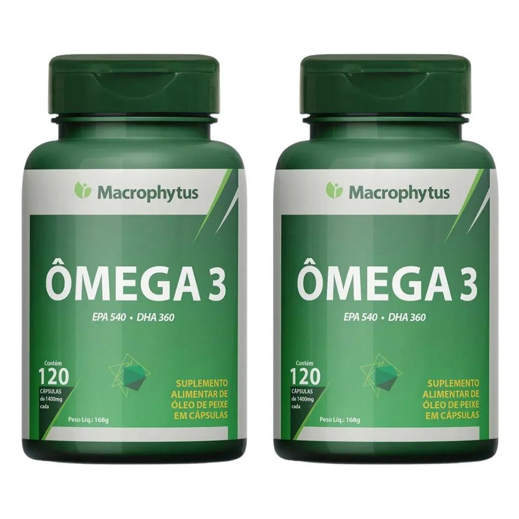 Kit 2x Ômega 3 1400mg Epa/dha 120 Softgels - Macrophytus