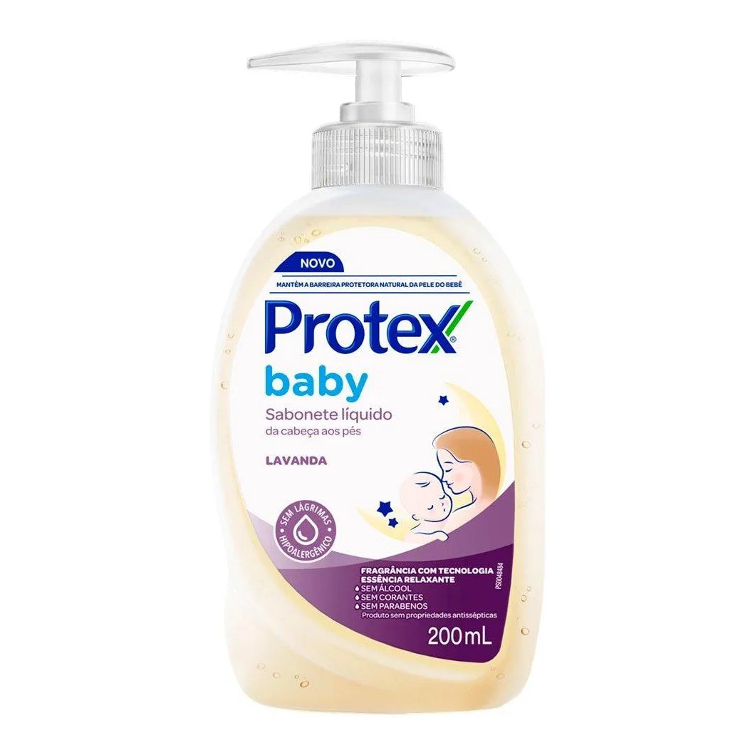 Sabonete Líquido Protex Baby | 200ml da Cabeça Aos Pés Lavanda