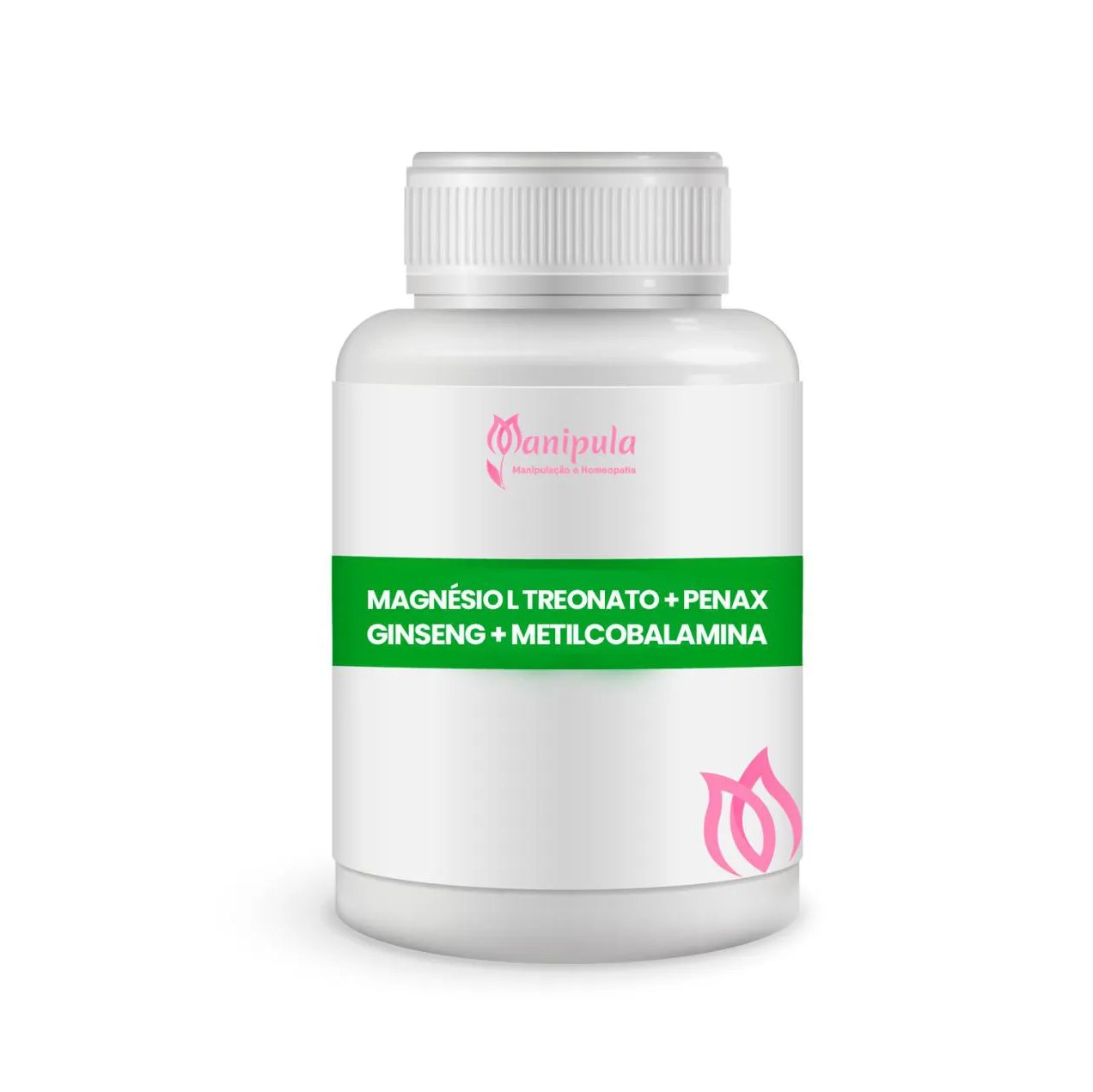 Magnesio L-treonato + Panax Ginseng + Vitamina B12 - Foco, Energia e Clareza Mental | 60 Doses