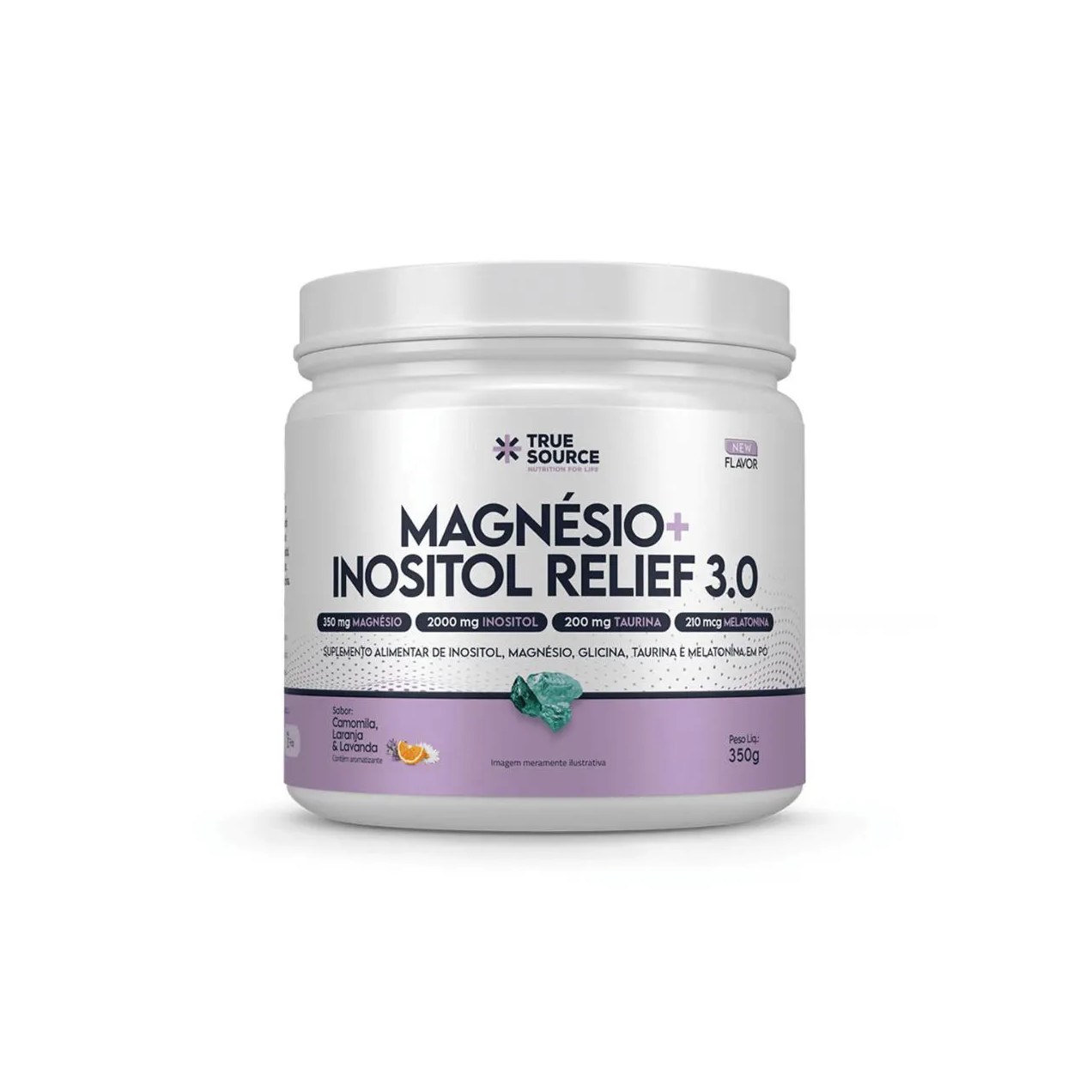 Magnésio+Inositol Relief 3.0 Camomila e Lavanda True Source