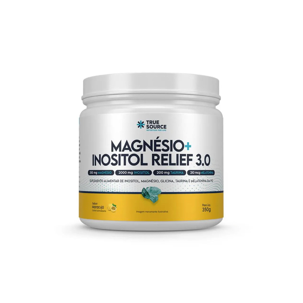 Magnésio+Inositol Relief 3.0 Maracujá 350g True Source