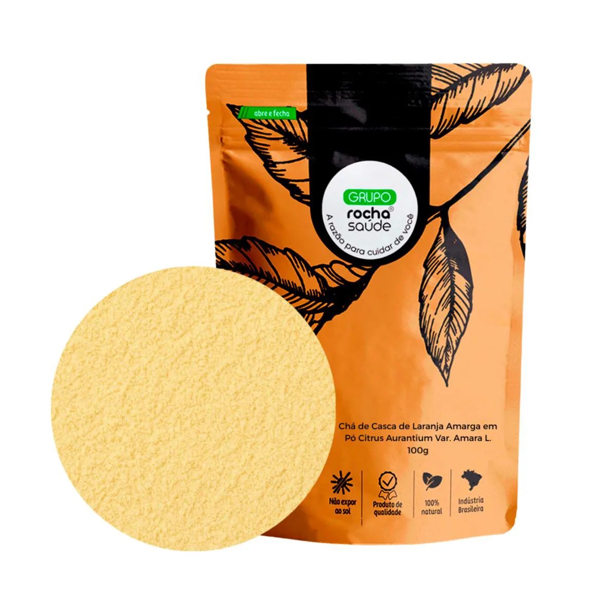 Chá de Casca de Laranja Amarga em Pó Citrus Aurantium Var. Amara L. 100G