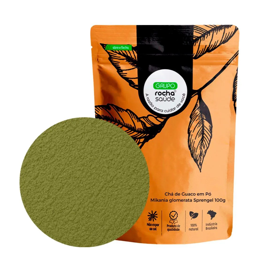 Chá de Guaco em Pó Mikania Glomerata Sprengel 100G
