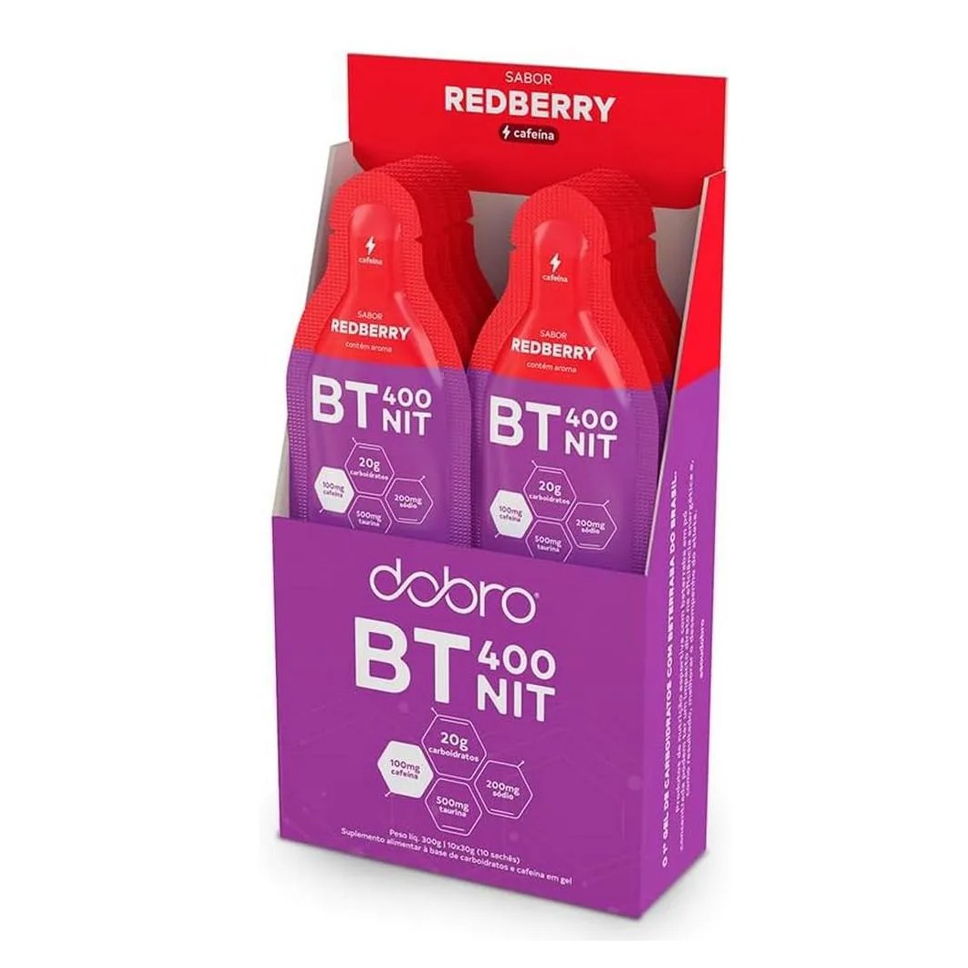 Bt Nitrato Gel Dobro Redberry com Cafeína (10 Sachês) - Dobro