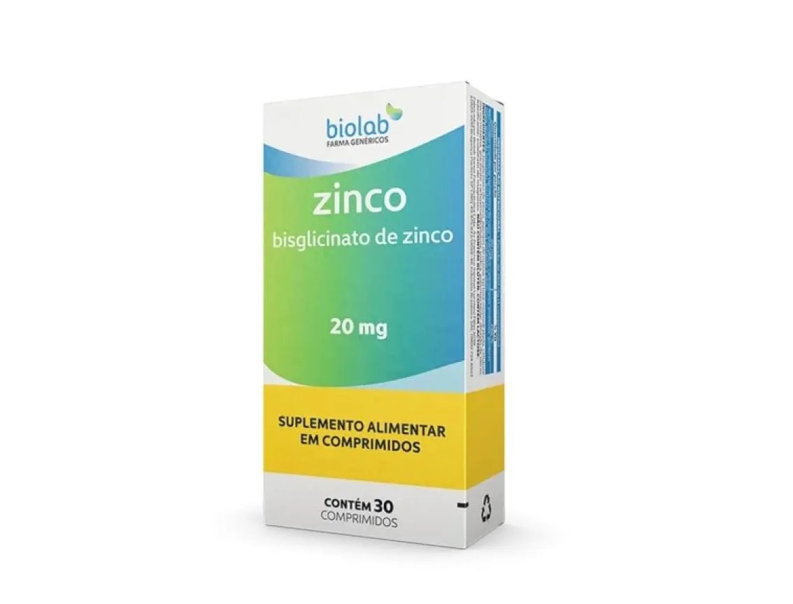 Suplemento Zinco 20mg 30 comprimidos - Biolab