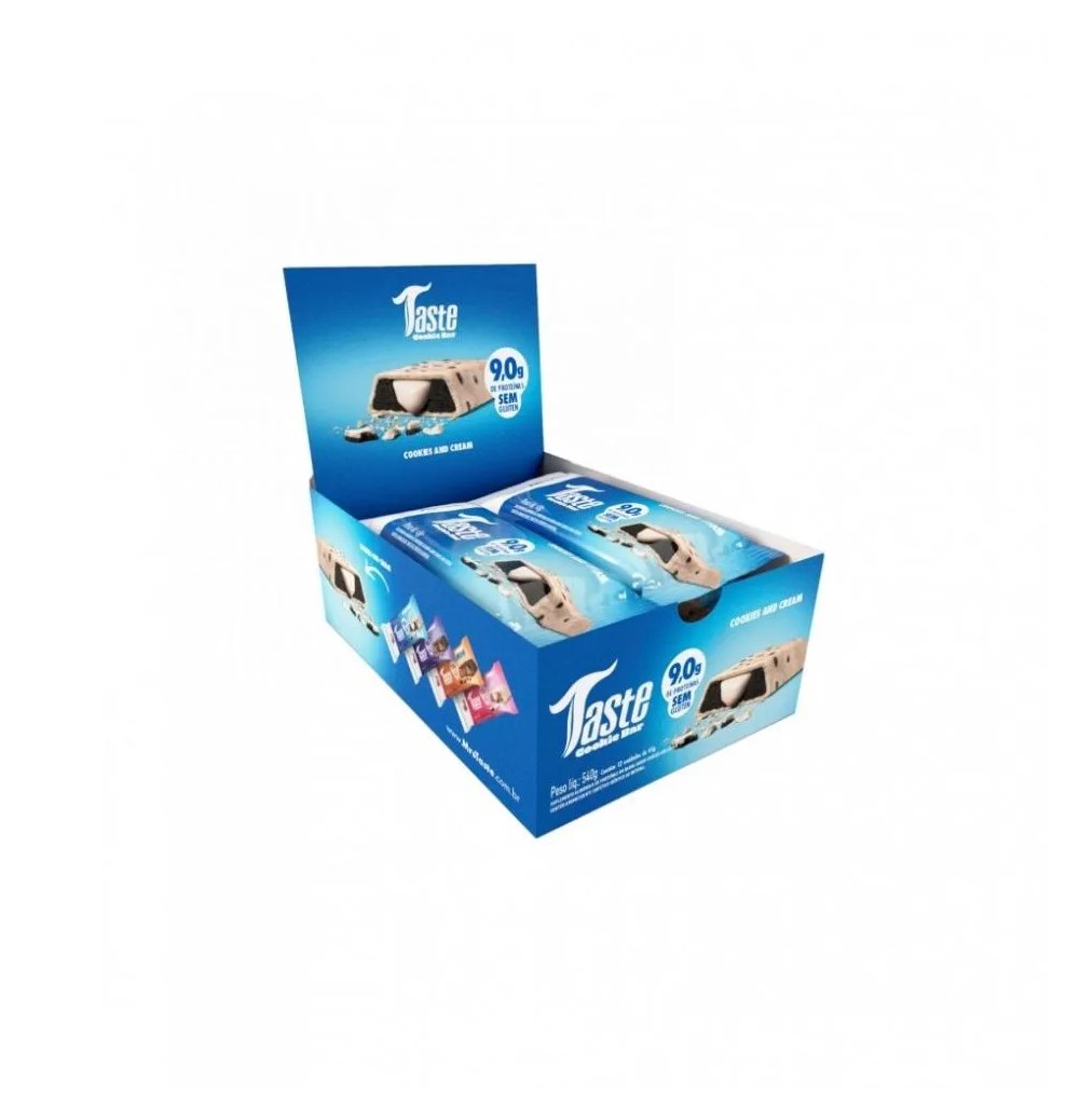 Taste Cookie Bar Display (12 Unid 45g) - Sabor: Cookies E Cream