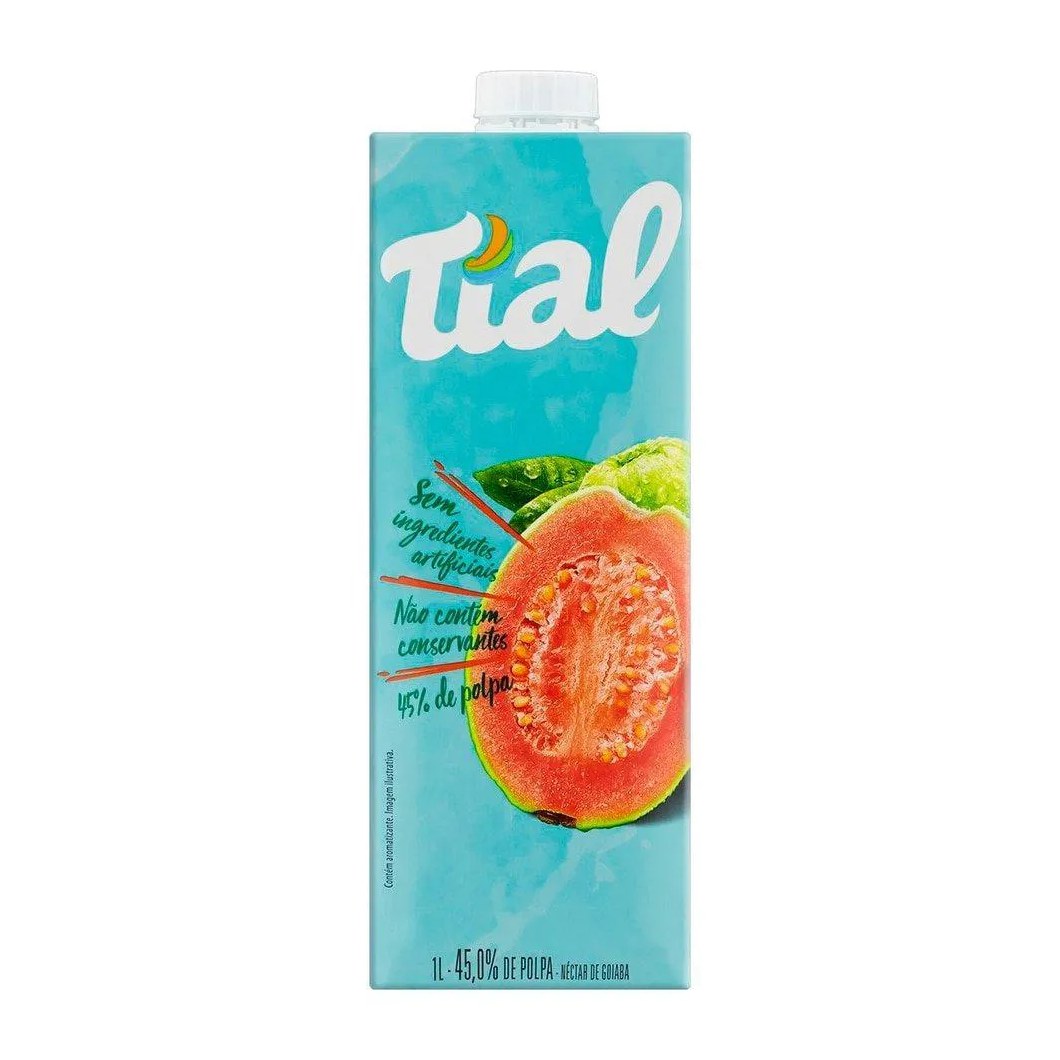 Suco Tial Néctar Goiaba 1l - Embalagem 12 unidades