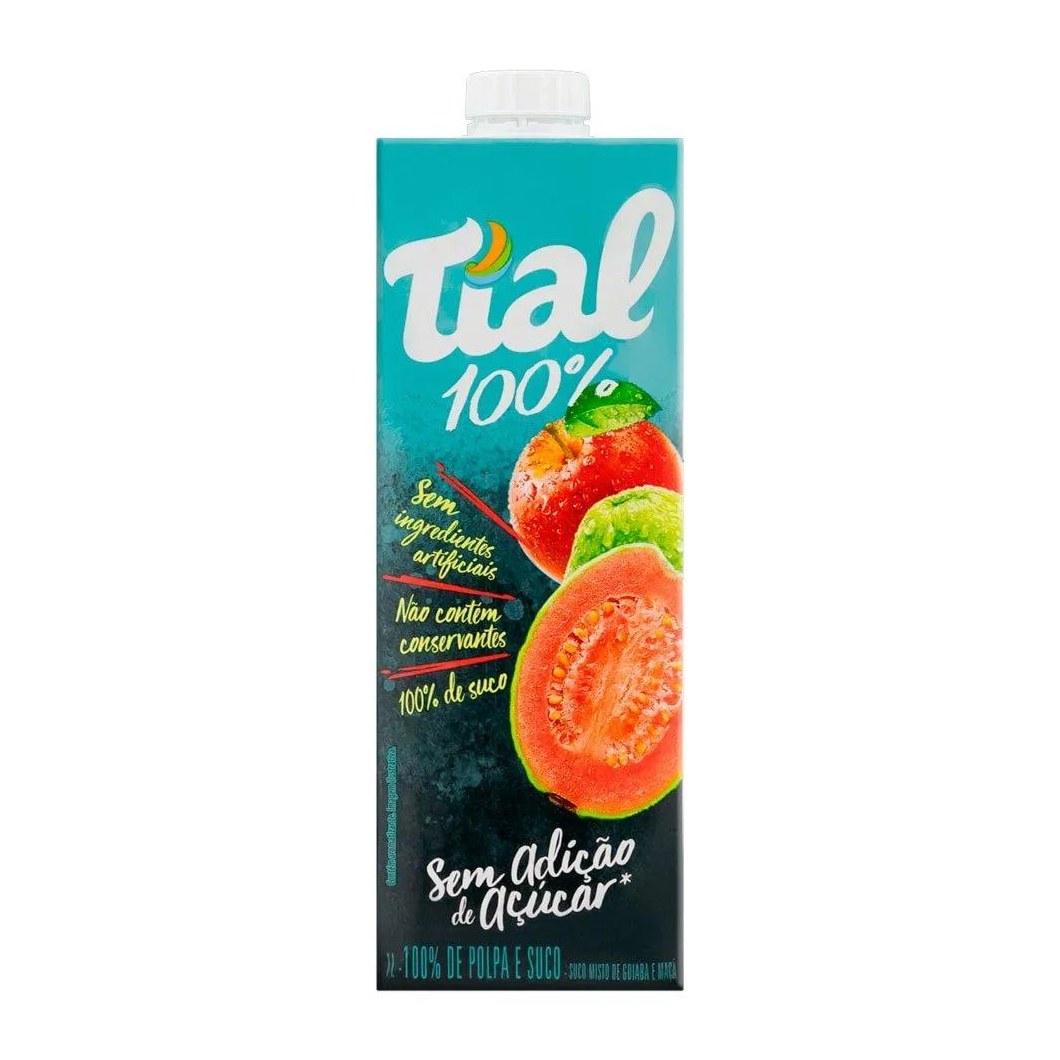 Suco Tial 100% Goiaba com Maçã 1l - Embalagem com 12 unidades