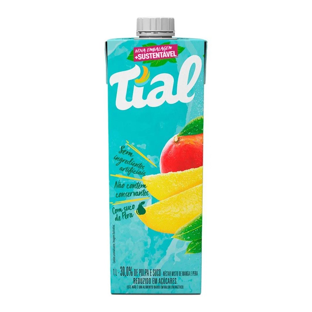 Suco Tial Néctar Manga e Pera 1l - Embalagem com 12 unidades