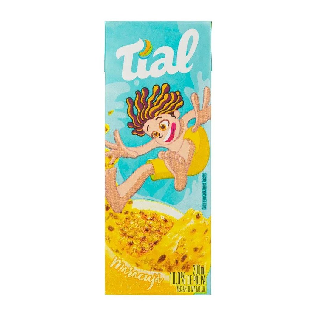 Suco Tial Kids Néctar Maracujá 200ml - Embalagem com 24 unidades
