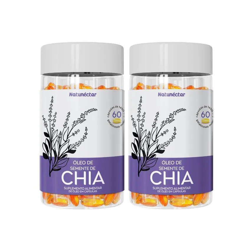 KIT ÓLEO DE SEMENTE DE CHIA NATUNECTAR - 2 UNID (120 CáPSULAS)