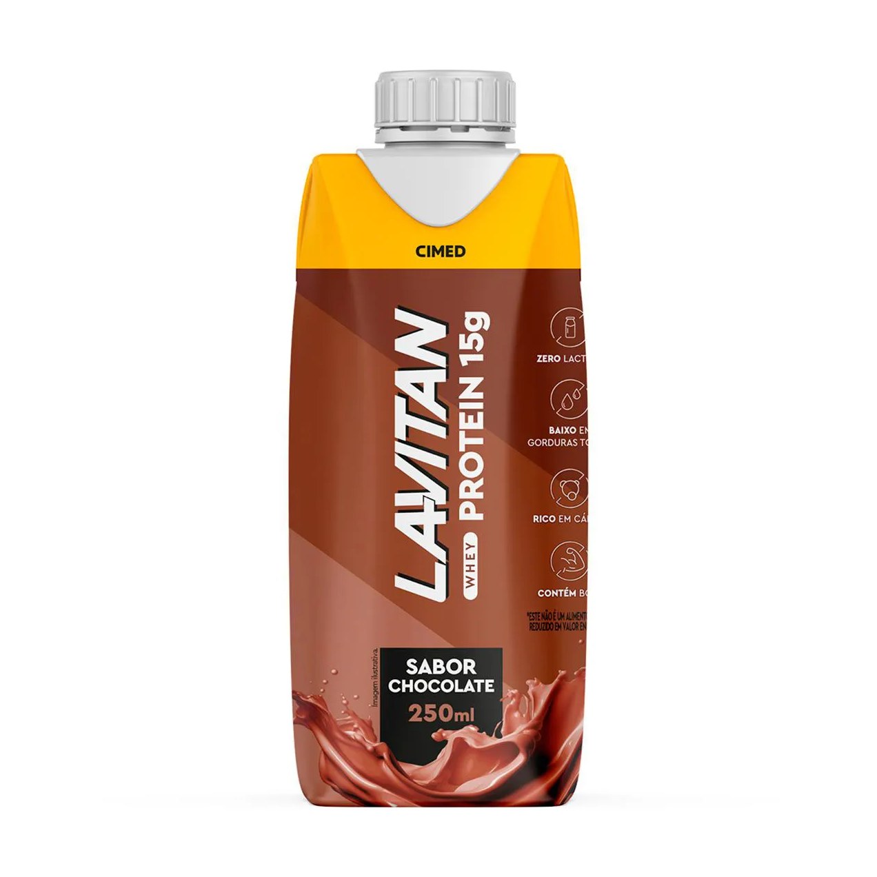 Bebida Proteica Lavitan Whey Protein 15g Chocolate Zero Lactose 250ml