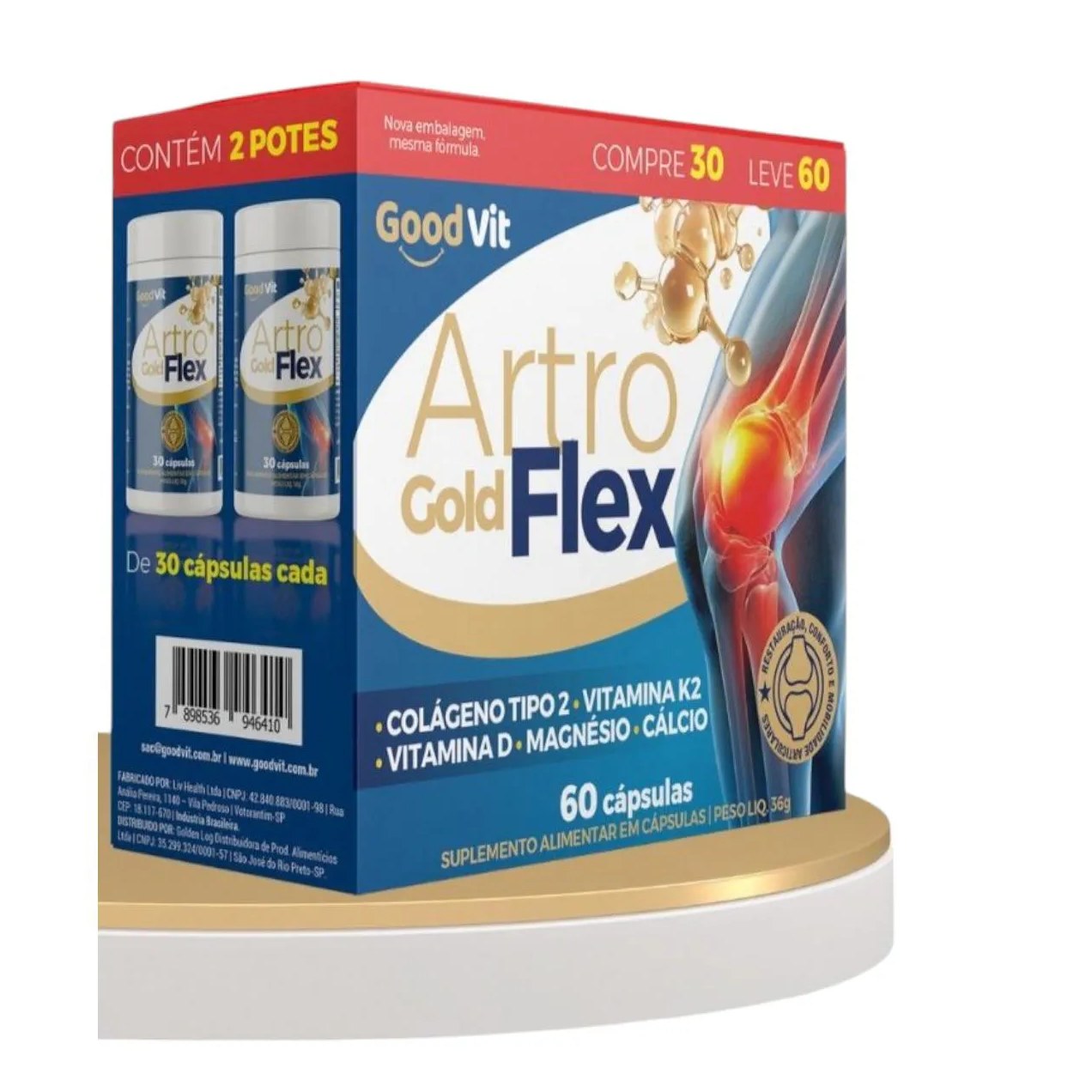 Artro Gold Flex Good Vit Compre 30Cp e Leve 60Cp